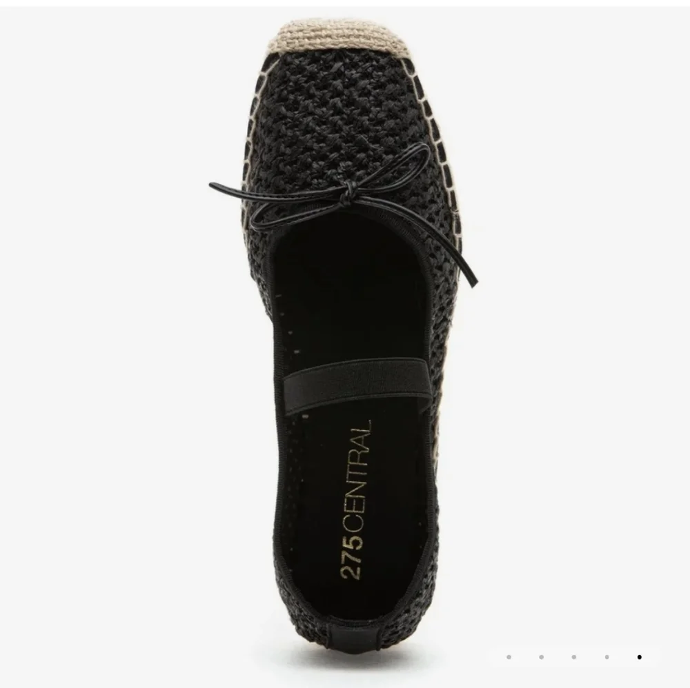 275 Central Manaea Mary Jane Espadrille Black & Natural NEW Size 37 Or US 7 $156